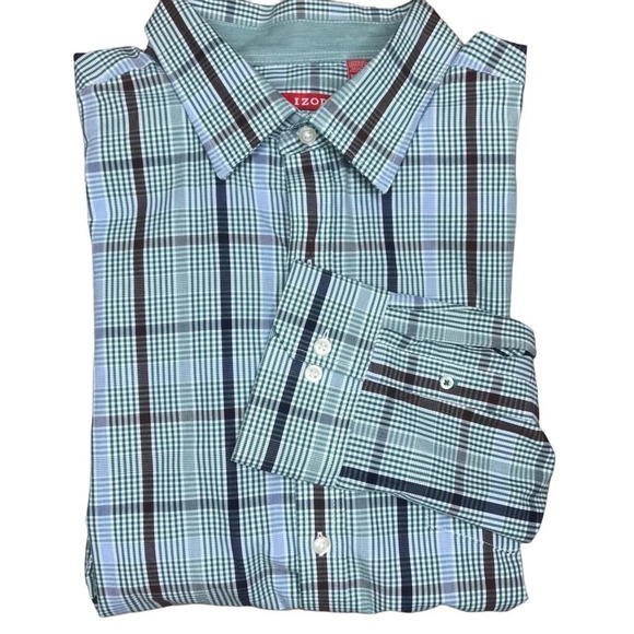 Izod Men's Plaid Slim Fit Button Down Shirt. Sz: XXL - Picture 1 of 11